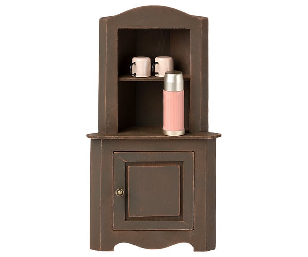 Maileg - Miniature corner cabinet – Brown