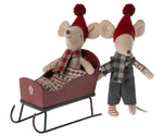 Maileg - Sleigh, Mouse – Red